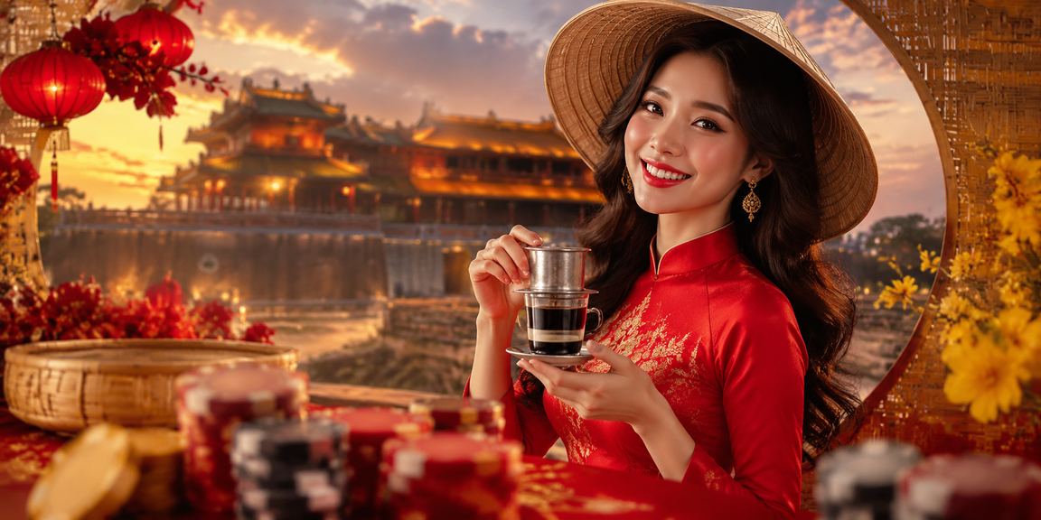 Người dùng đội nón lá tại Huế tham gia cá cược trực tuyến buổi chiều