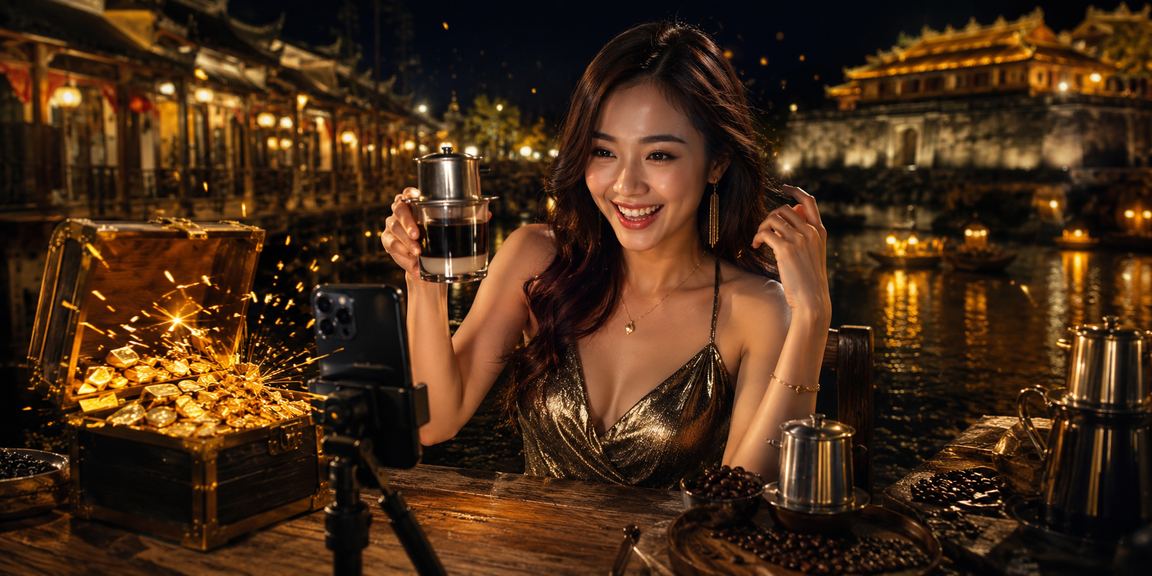 Người dùng tại Huế thưởng thức cà phê trong khi tham gia cá cược trực tuyến