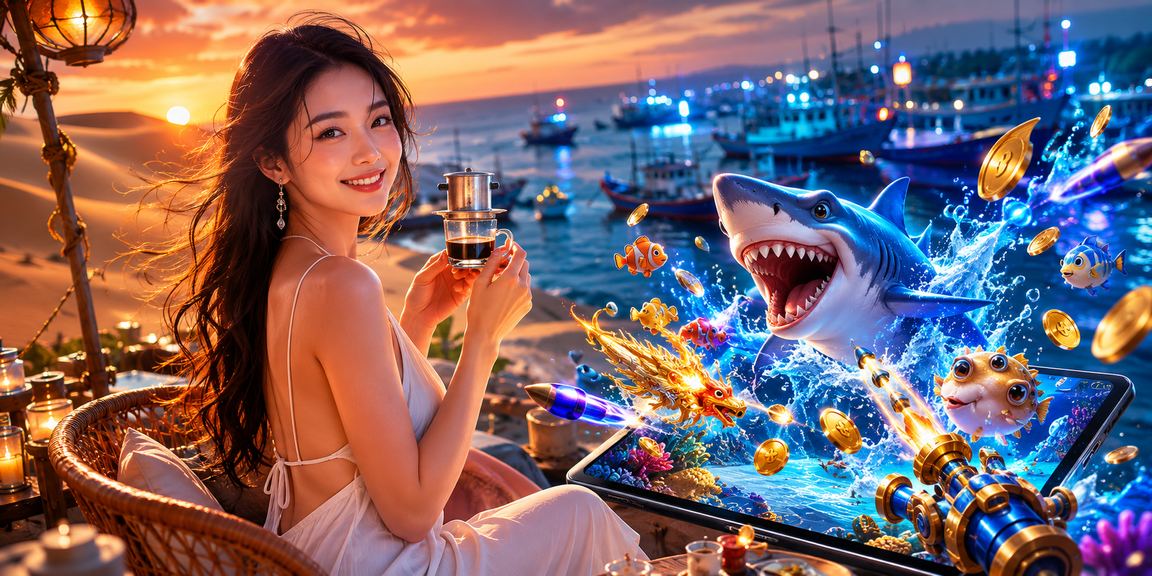 Người dùng Mũi Né vừa uống cà phê vừa chơi bắn cá trên ek87
